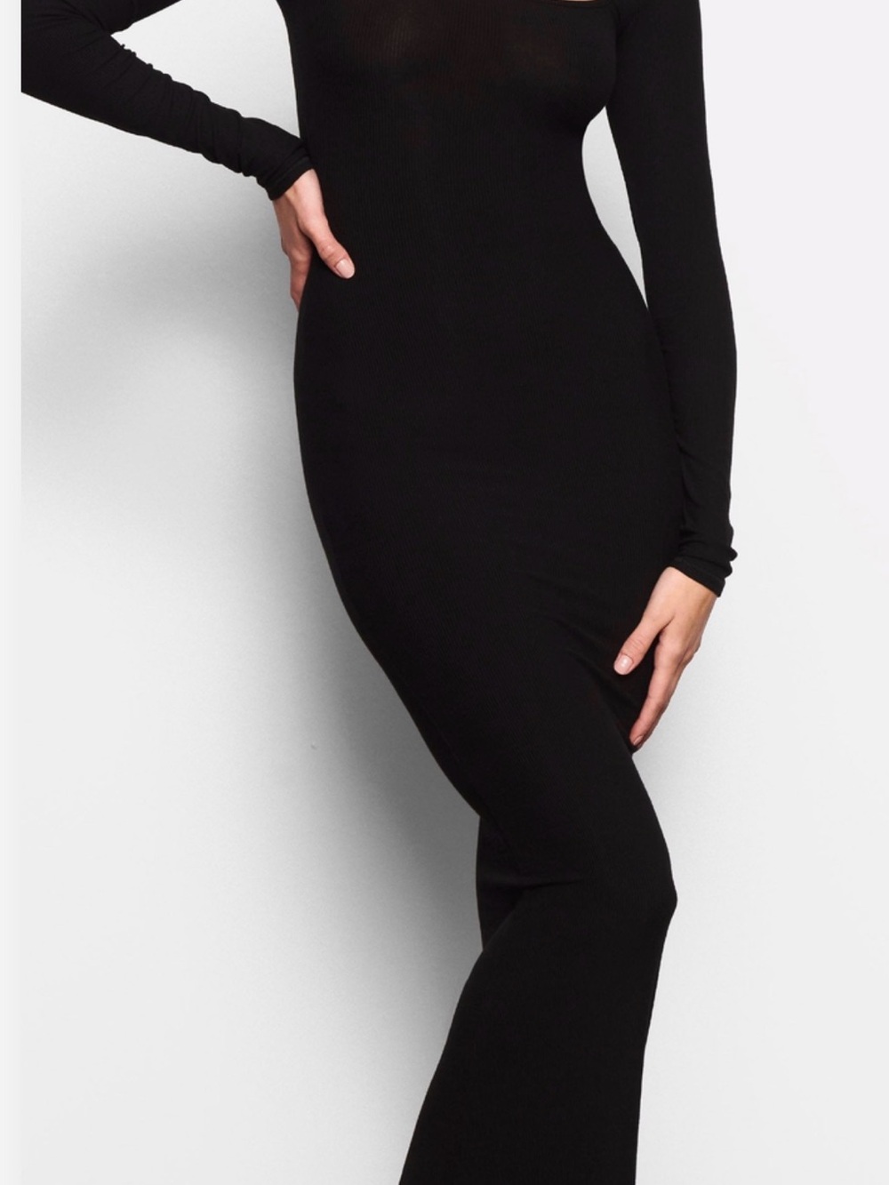 Skims softlounge rib longsleeve dress